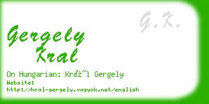 gergely kral business card